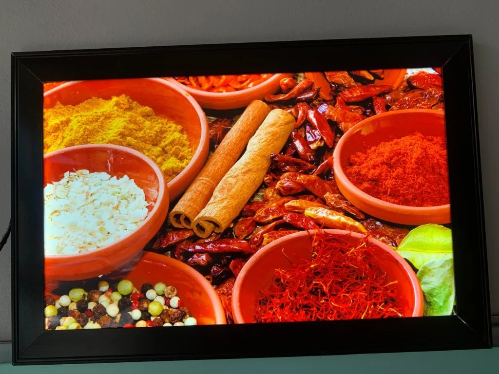 Spice Display Board, Clip-On LED Frames installed for a corporate client in Pune