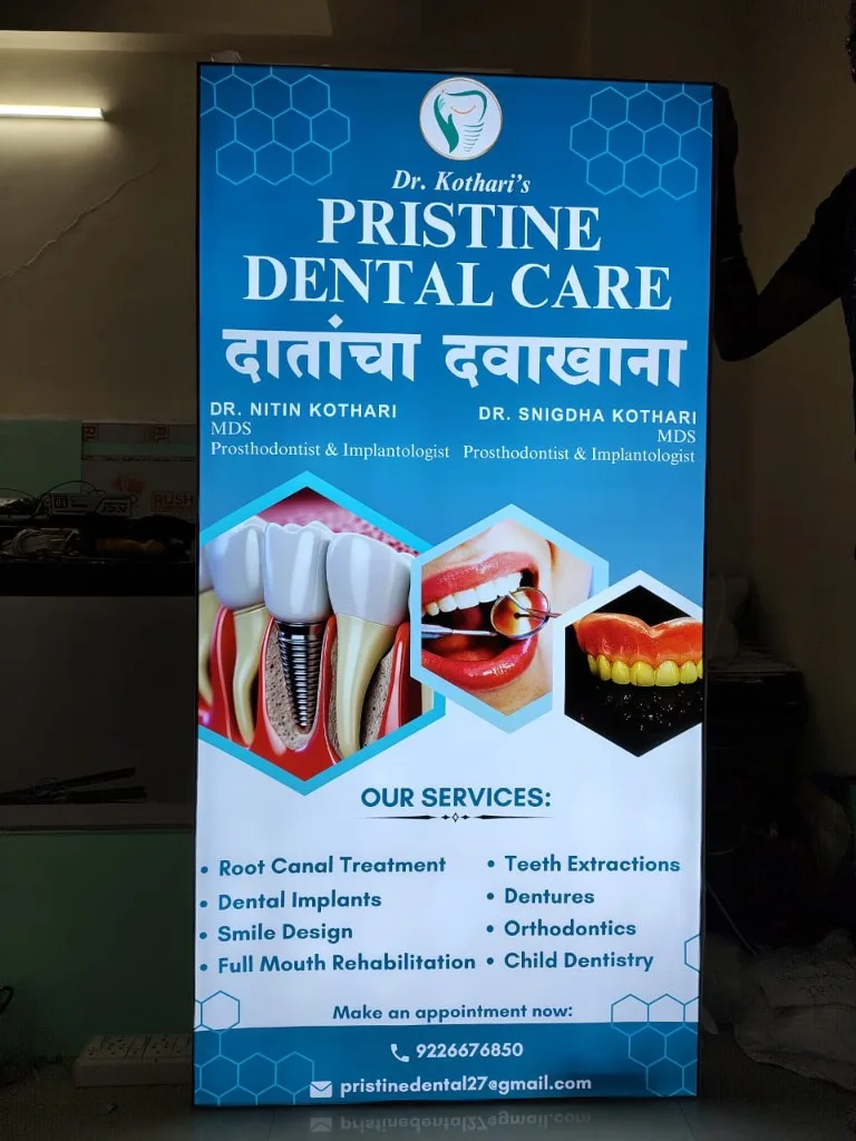 Indrayani Chaha Café, Fabric Light Boxes installed for a food & beverage client in Pune