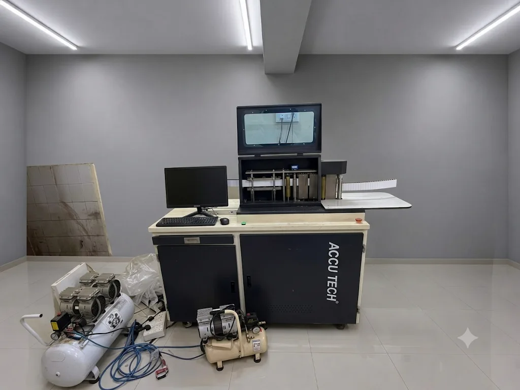 Channel Bending Machine in the Advertising Modules Company workshop, Gultekadi Pune